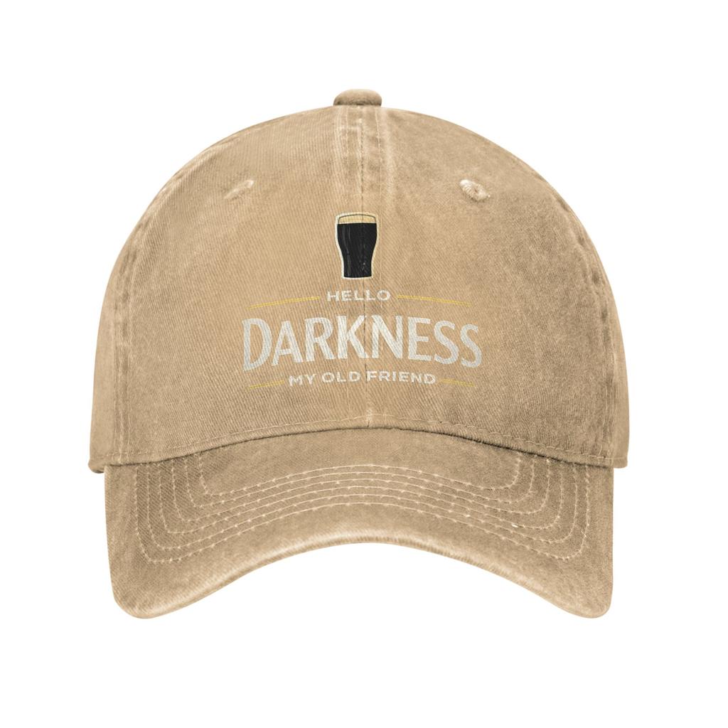 Witaj Ciemności Mój Stary Przyjaciel Irlandzkie Piwo Wypłukany Czapka Baseballowa Vintage Słońce Czapka Trucker Lato Mężczyźni Kobiety Na Zewnątrz Siłownia Czapka Snapback