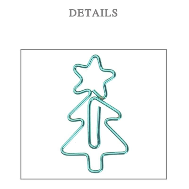 15 Pieces Cute Paper Clips Christmas Tree Shape, Funny Paperclips Bookmarks Planner Bookmark Clips Funny School Office