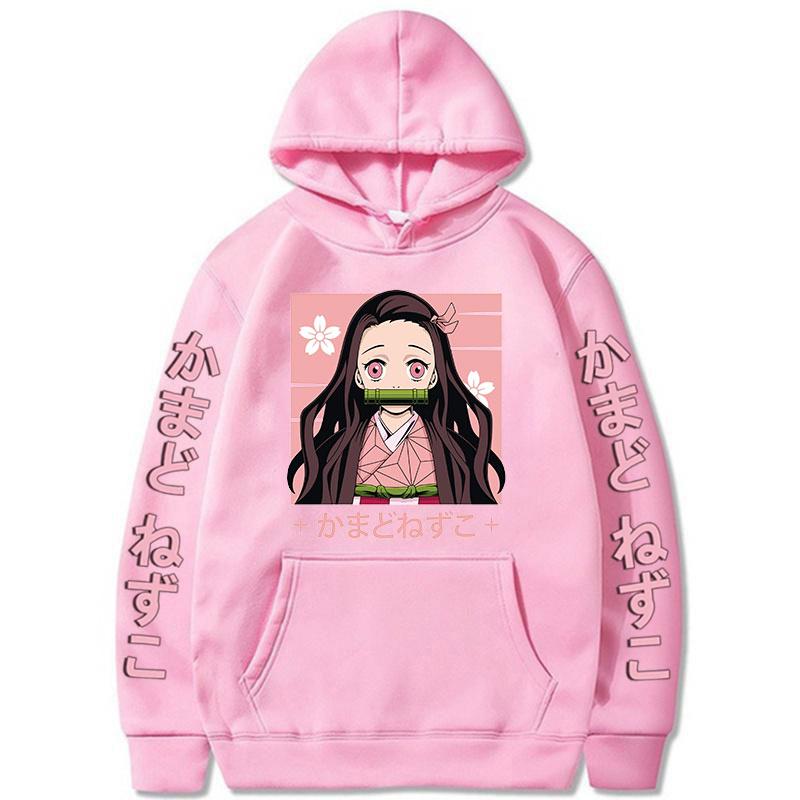 Noul Japan Anime Demon Slayer unisex Hoodie Kamado Nezuko Kimetsu No Yaiba Streetwear Plus Size Hanorac pentru femei Unisex Casual tops