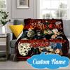 Custom Name Horror Movie Characters  Blanket bed sofa Blanket Flannel Blanket for Camping, Hiking, Picnic Essentials,gift for Fan family
