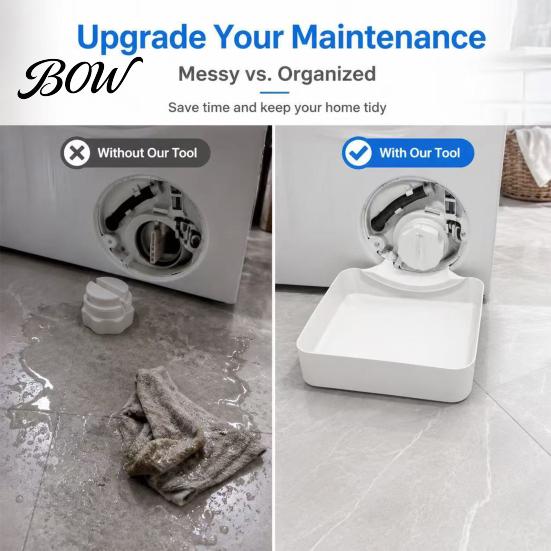 Front Load Washer Drip Pan Washing Machine Drain Pan, Heavy Duty Leak Proof Drainage Plastic Spill Tray Tray, Floor Protection for Durable Catcher