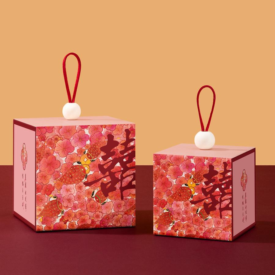 Elegant 2026 Chinese Wedding Candy Box - High-Grade Engagement and Marriage Favor Small
