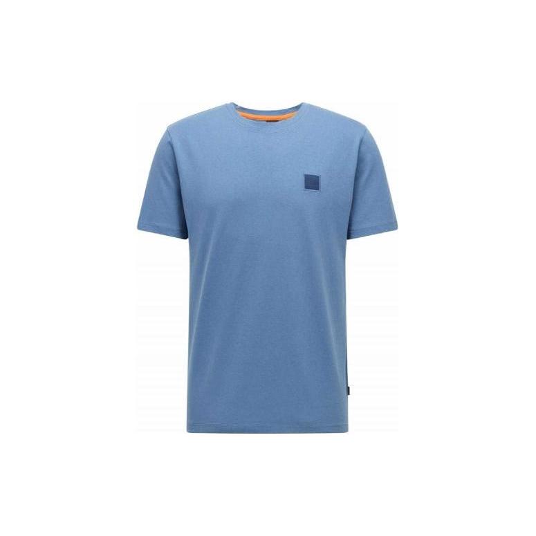 HUGO BOSS T-Shirts Men's Blue Crew Neck Thin Straight Fit 50472584-489