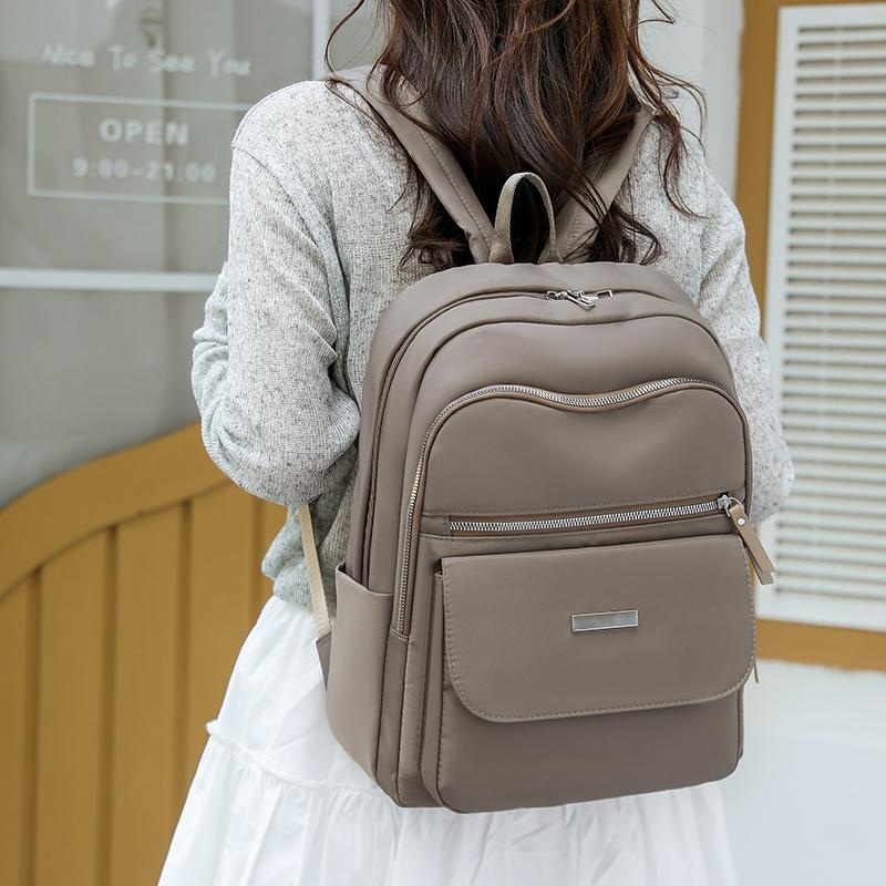 Women's Solid Color Backpack Lightweight Large Capacity Backpack