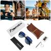 [Rimerakea] Sunglasses for Men and Women, Teardrop Shape, UV400 Protection, Polarized, Gradient Blue, Stylish, for Fishing, Driving, and General