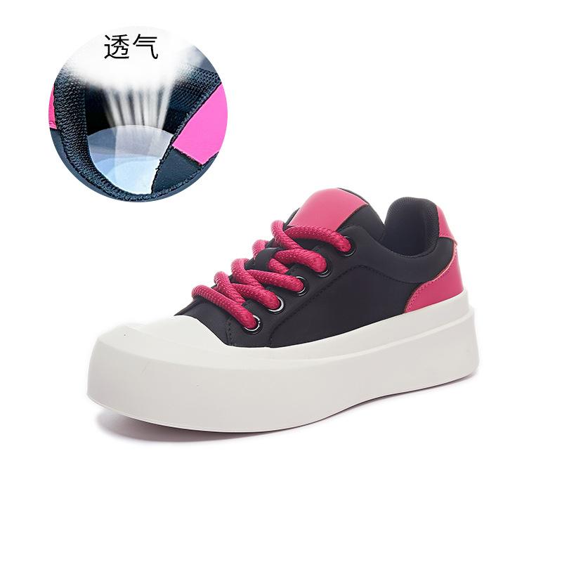 

Шкіряні маленькі білі туфлі жіночі 2025 весна нові потворні милі туфлі з великою головою повсякденні кеди універсальне взуття дитяча мода жіноче взуття 40