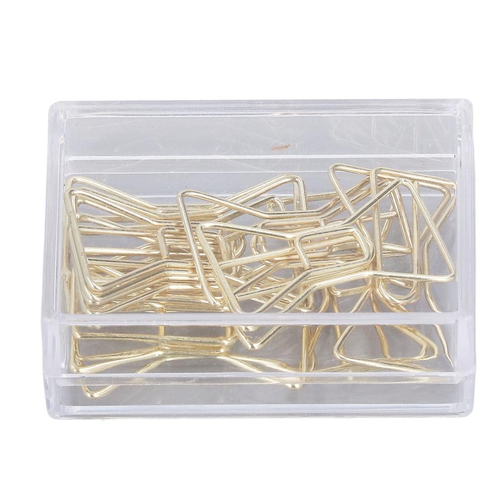 100Pcs Paper Clips Gold Cute Unique Shape Electroplating Process Lightweight Portable Metal
