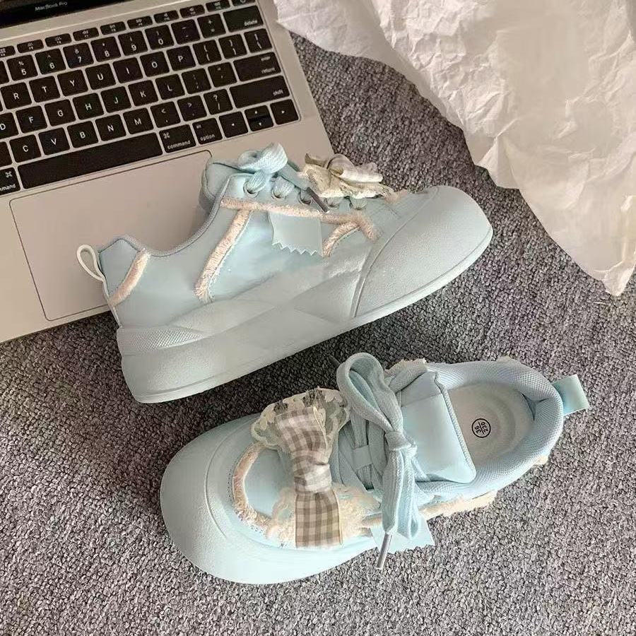 Campus style Korean board shoes women's summer new niche non-collision versatile platform bread shoes