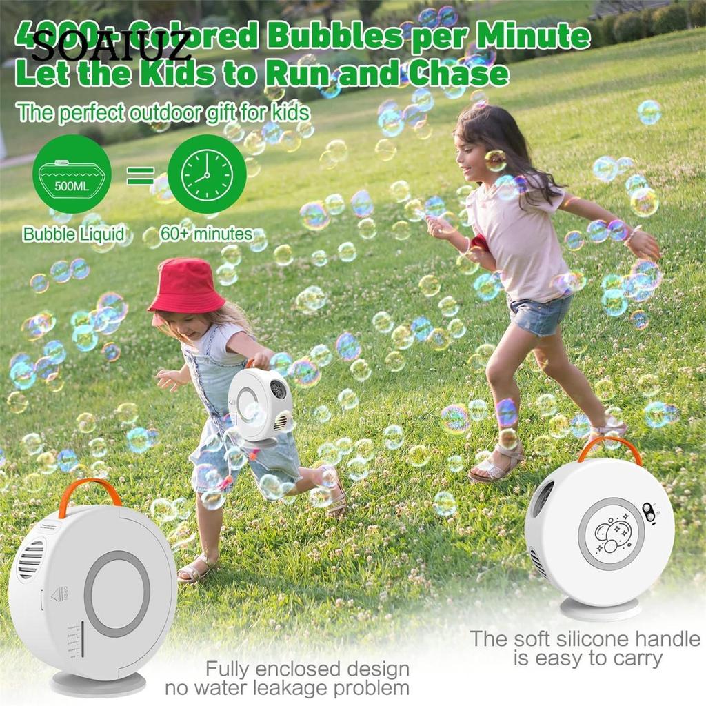 Bubble Machine Automatic Bubble Blower Rotated 90°/360° For Child Adult USB Rechargeable Battery Portable Bubble Machine For Fun Outdoor Toy Party
