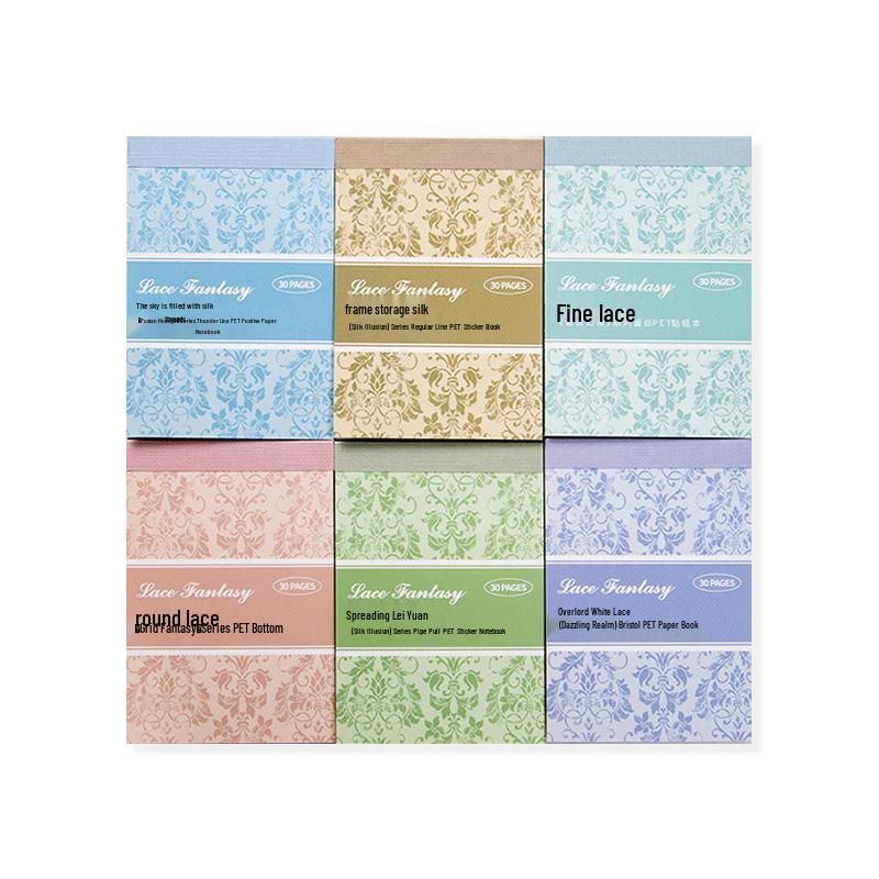 Beautiful Day Lace Fantasy Sticker Book: Retro Journal Decor with 6 Designs