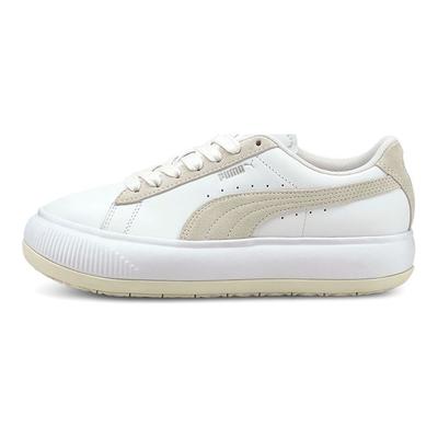 Baskets basses à plateforme en daim Mayu pour femmes Baskets Blanches 382581-05