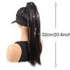 Grasp Clip Silver Buckle Braid Ponytail Synthetic Wig Long Straight Ponytail Wig Natural and Comfortable To Wear Simple To Wear