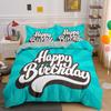 Happy Birthday Duvet Cover King Queen Size 2 3PCS Polyester Bedding Set For Kids Boys Girls Cartoon Party Gift