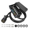 Universal 7 Blade Trailer Wiring Kit with Junction Box 7 Wire Trailer Light Harness Suitable for Various Towing Needs