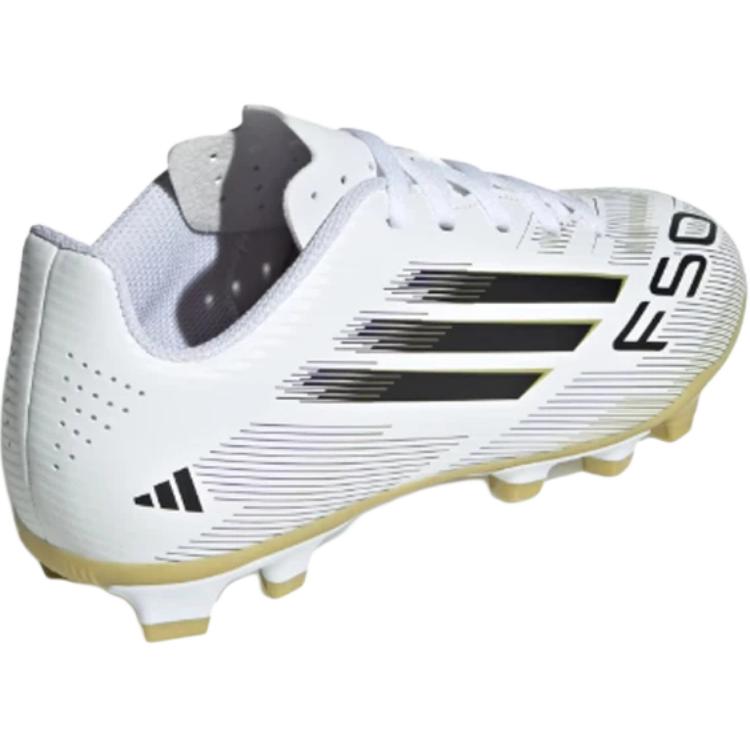 Adidas F50 Club FG/MG Fashionable Comfortable Non-Slip Durable Low-Top Soccer Shoes Kids sneakers White Platinum JI0029