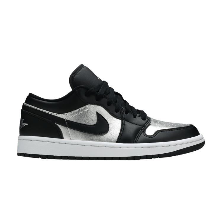 Jordan 1 Low SE Черный Металлический Серебристый (Женский) 44.5