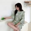 Casual Sportswear Suit Women's Summer Short-sleeved Shorts Fashion Halo Dyed Loose Two-piece Suit