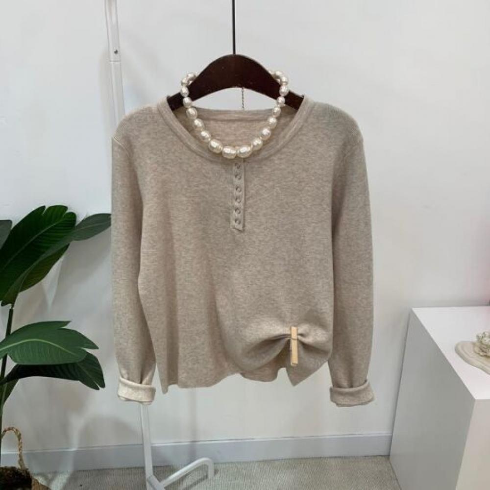 C S In The Room Long Sleeve Knit Round neCk 6Color