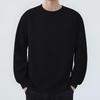 Men's Raglan Hoodie: Casual Round Neck, Long Sleeve, Plus Velvet, Thickened Base Layer for Spring, Autumn, and Winter.