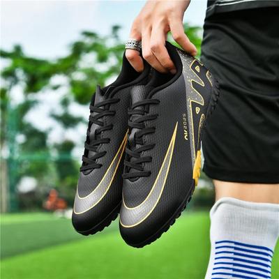 Men'S Football Shoes TF/FG Lightweight Ankle Football Boots Outdoor Anti Slip Grass Professional Training Tournament Sports Shoe