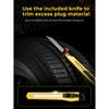 Tire Repair Kit With Plugs Fix Punctures & Plug Flats With Ease - Heavy Duty Flat Tire Puncture Repair Kit For Car, Motorcycle, ATV, UTV, RV,