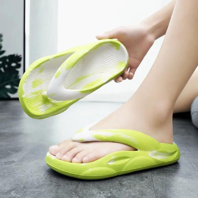 Fashion Beach Male Slipper Flip Flops Platform Shiatsu Outdoor Slides Original Low Price Designer Luxury Y2k Comfortable Eva Men's Shoe