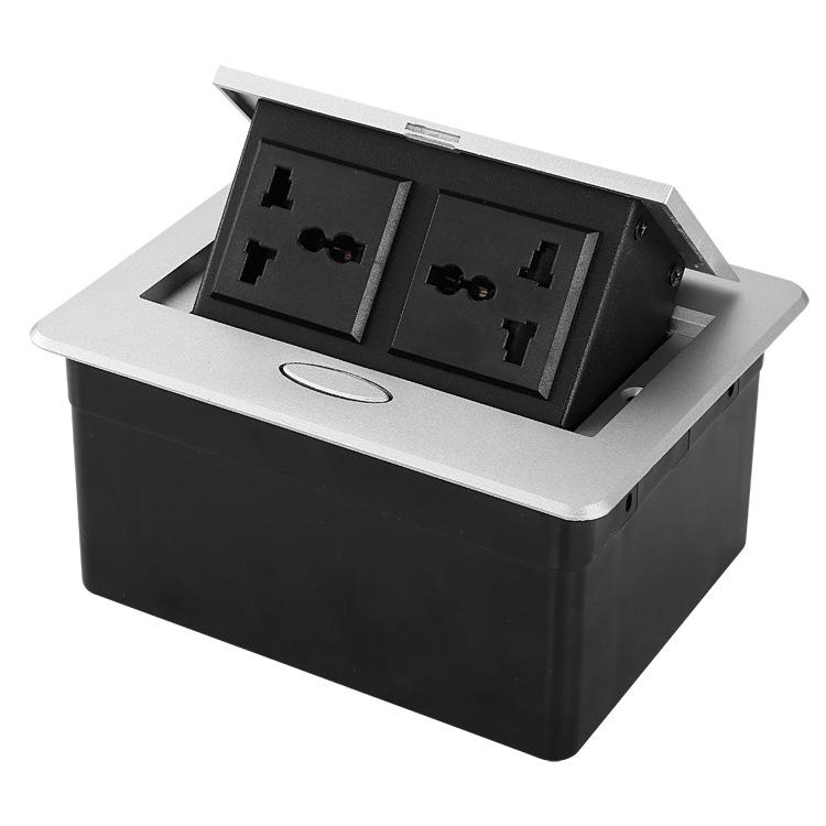 Universal Pop-up Power Socket with EU and US Standard for Office Desks