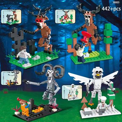 99 Noites na Floresta Figuras Brinquedo Figura Bloco de Construção Monstro Veado Cena de Caça Blocos Coleção Modelo Brinquedos para Crianças Presente