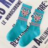 Cute Female Spring and Autumn American retro personality mid-tube socks art college wind sports socks cotton socks