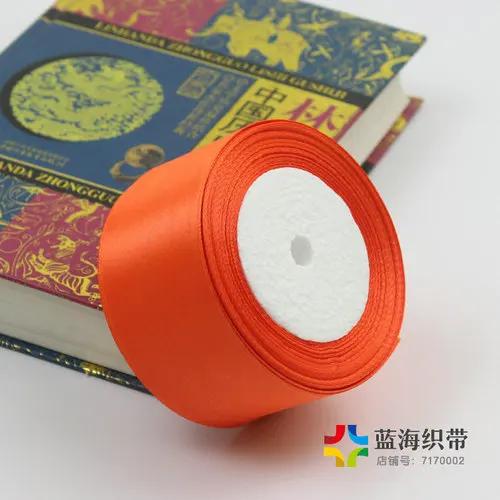 25yards/Roll (22 Meters) 50mm Solid Color Satin Ribbons for Wedding Birthday Party Gift Wrapping Xmas Festival DIY Crafts Ribbon
