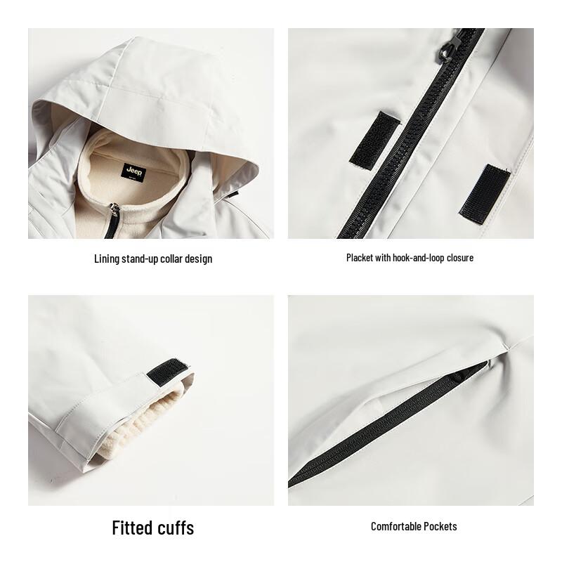 Jeep Men's 3-in-1 Windproof & Warm Hooded Jacket