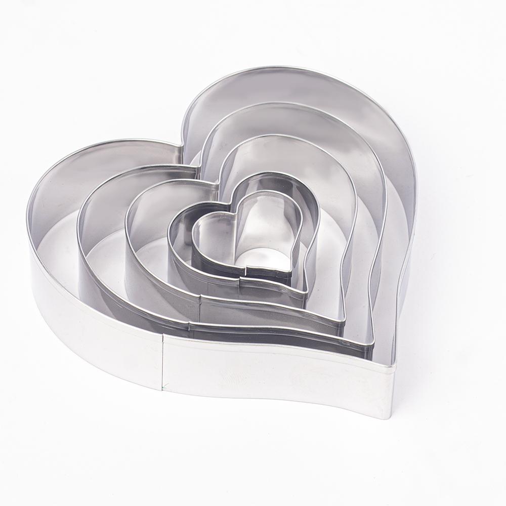 

5 шт. нестандартная форма для печенья в виде персикового сердца и любви, сердце, звезда, цветок, круг, сделай сам, кухонная форма для выпечки из нержавеющей стали, форма для торта