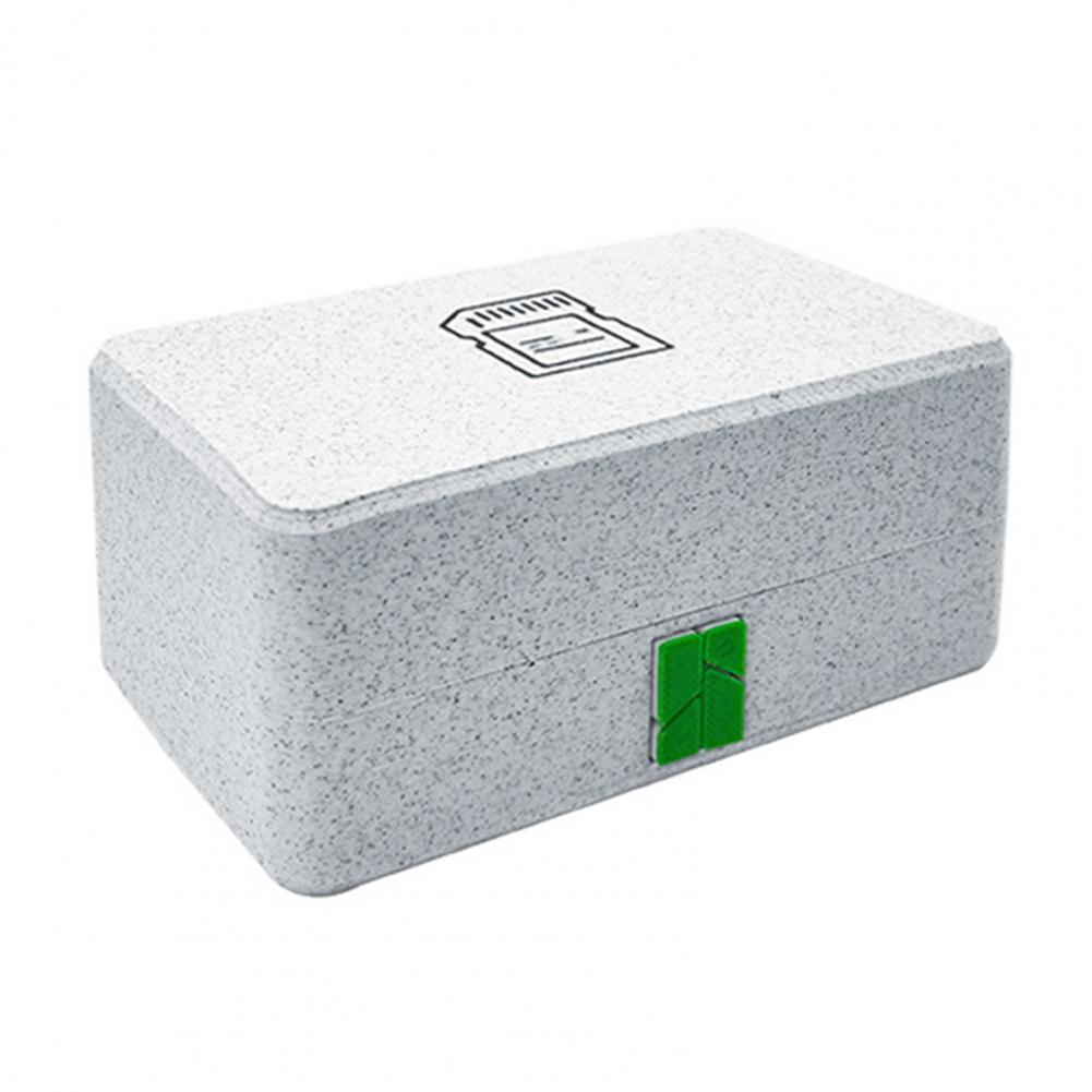 Memory Card Storage Box Large Capacity Waterproof Shock Resistant Lightweight Portable SD Card Carrying Box Holder серый