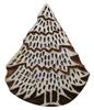 Decorative Wood Stamp Tree Pattern Blocks Hand Carved Textile Printing Block