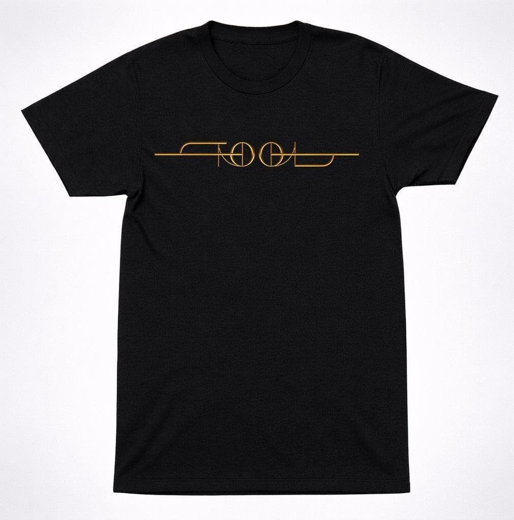 Maglietta Tool Gold Line New Current Logo - Maglietta Minimalista per Band Progressive Metal - Arte Astratta Simbolica, Cotone Morbido, Unisex