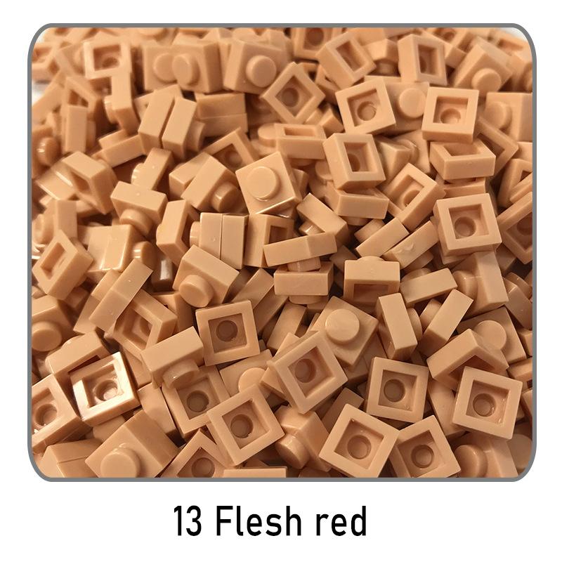 500Pcs Diy Pixel Art Building Blocks Thin Figures Bricks Compatible With 3024 1X1 Square Bricks Bulk Assemble Toys Gift For Chil