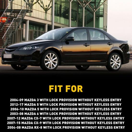 Door Handle Outside Exterior Front Left Driver Side Black For Mazda 2004-2009 3