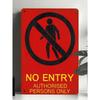 Retro Authorized Personnel Only Sign Metal Tin Plaque Wall Decor for Bar Cafe Garage