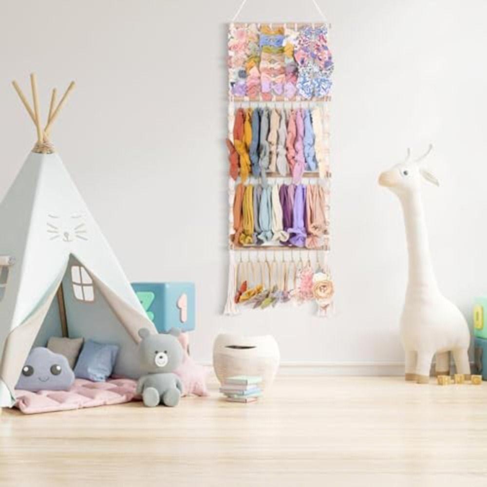 1 Set Space Saving Hair Headband Storage Rack Hook Up Wall Hanging Storage Expecting Moms