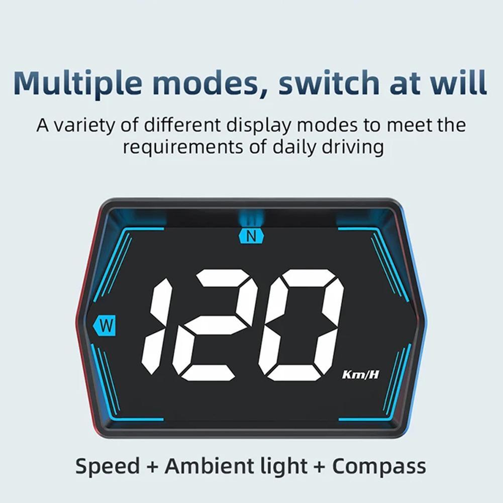 HUD GPS Car Digital Speedometer Head-up Display Security Over Speed Alarm Speed Compass Accessories Electrical Appliances