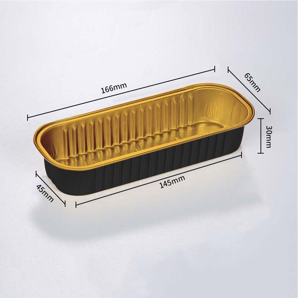 

10 шт. Коричневые буквы Кекс Кекс Прямоугольная форма из фольги Новые бумажные стаканчики Торт на день рождения 10pcs-Black