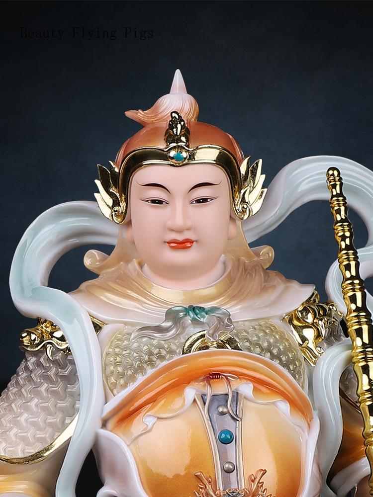 12inch Garanweituo Bodhisattva Home Offerings of Buddha Statues Resin Crafts 1pcs Weituo Protector Buddhist Hall Decoration