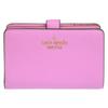 Kate Spade Women's Compact Bifold Wallet, Pink Leather, Outlet Brand, Madison Medium Compact Bifold Wallet, MADISON SAFFIANO LEATHER MEDIU KC580 655