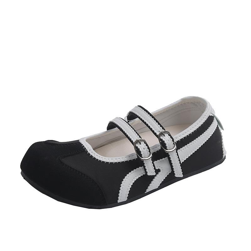 

Дышащая обувь Новые плоские лоферы с круглыми носками для повседневной носки 40 чёрный