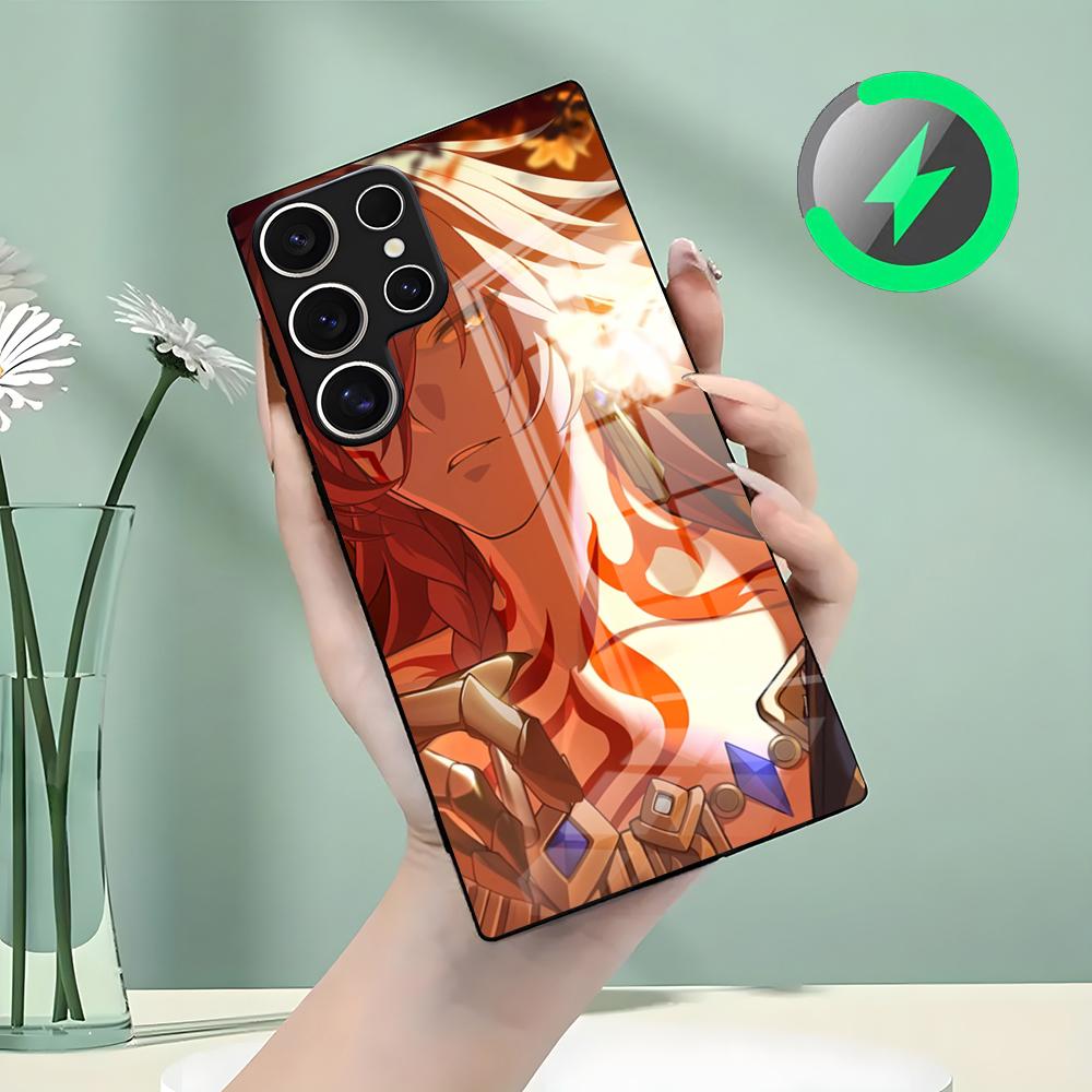 

Чехол для телефона с персонажами Honkai Star Rail Для Samsung S26 S25 S24 S23 S22 S21 S20 Edge Ultra Plus FE Для Magsafe Стеклянный чехол Galaxy S25 Ultra