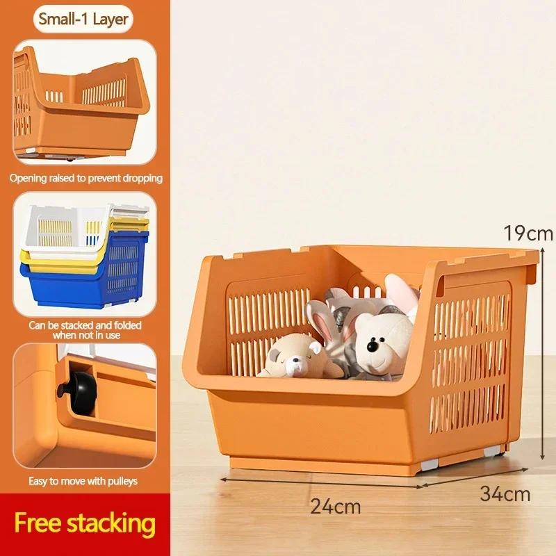 Stackable Vegetable Storage Baskets Household Snack Toy Storage Rack Multi Layers Floor Standing Multi-Function Bathroom Basket