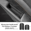 Car Door Handle Storage Box for Subaru Forester 2025 2026 2027 Silicone Organizer Tray Interior Accessories Anti-Scratch