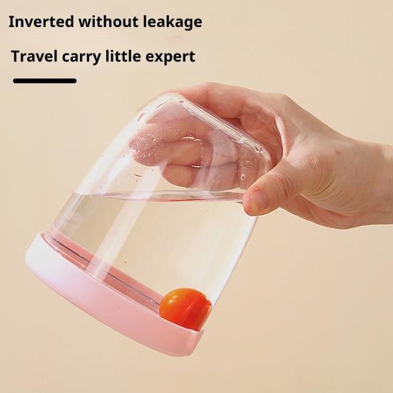 650ML Picnic Salad Box Fruit Cup with Fork Double-Layer Quick-Draining Leak-Proof Compact Sealed Food Storage Containers for Travel Picnic Camping