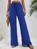 European & American Women's Solid Color Wide-Leg Floor-Length Pants for Spring/Summer 2025