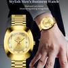 VA VA VOOM Couple Quartz Watch Yellow Gold Diamond Waterproof Steel Belt Watch